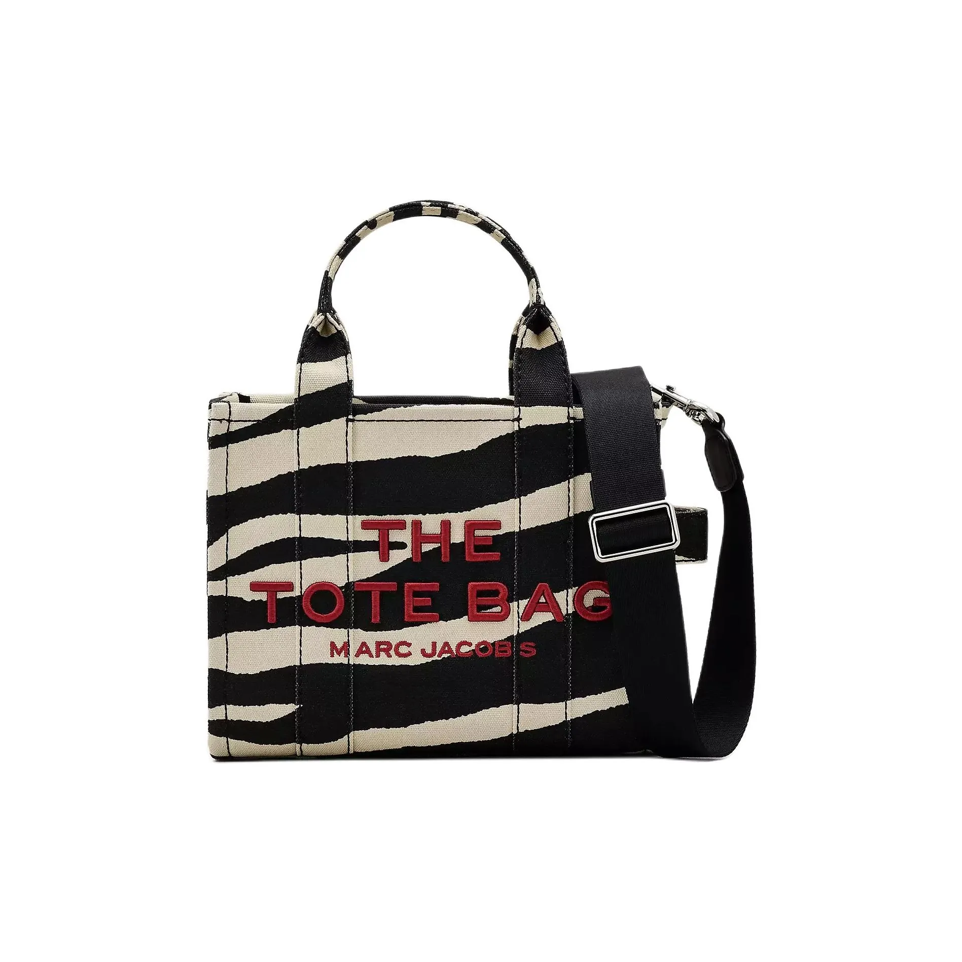 MARC JACOBS Canvas Crossbody One Shoulder Handbag Trumpets Women's Black & White