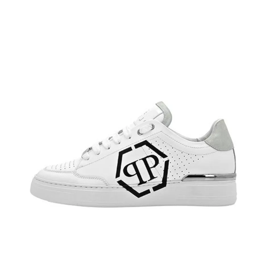 PHILIPP PLEIN Low Top Skateboard Shoes Men White