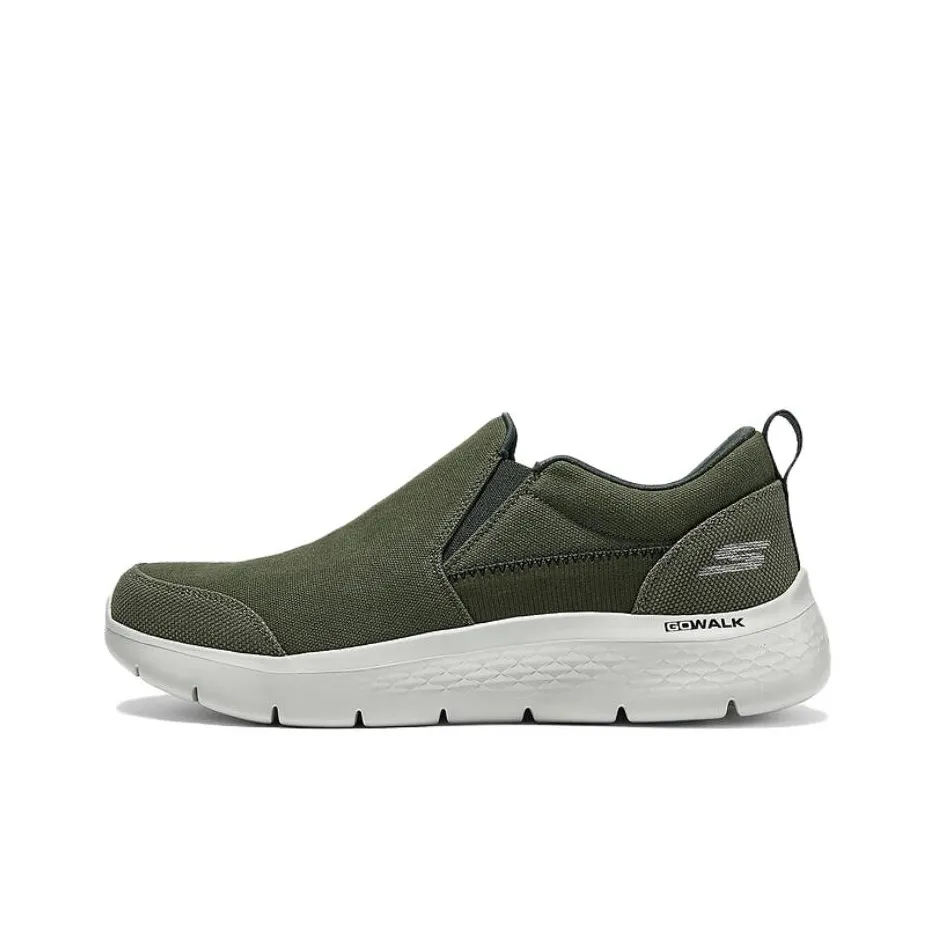 Skechers GO WALK Breathable Low-Top Casual Shoes Men Olive Green