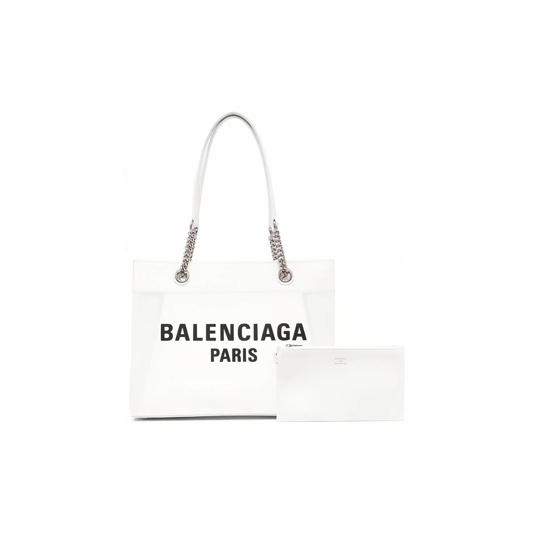 Balenciaga DUTY FREE Fabric Tote Bag, Shopping Bag, Handbag Medium Size Women's White