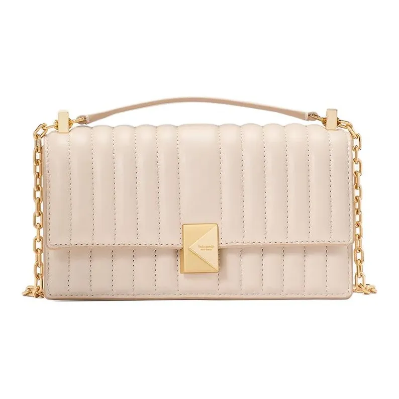 Kate Spade Smooth Finish Leather Handbag Shoulder Bag Crossbody Bag Mini Women's Ivory Glass