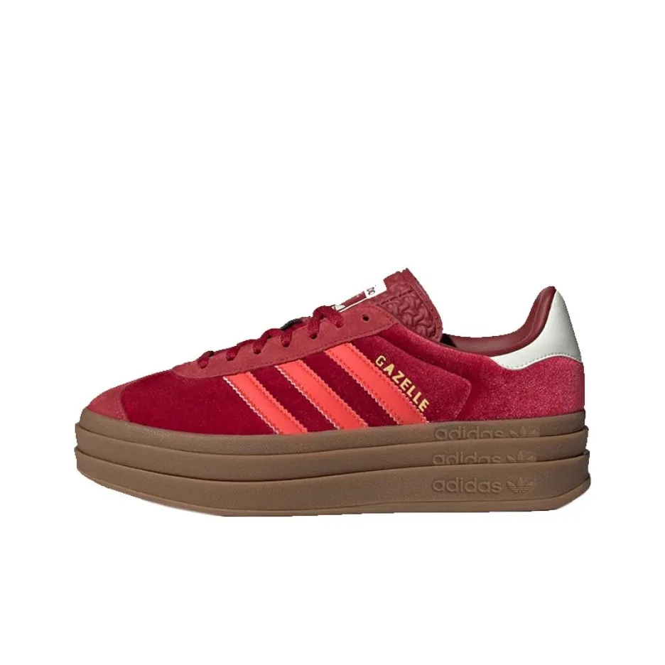 Adidas Gazelle Bold Bright Red Velvet Women's