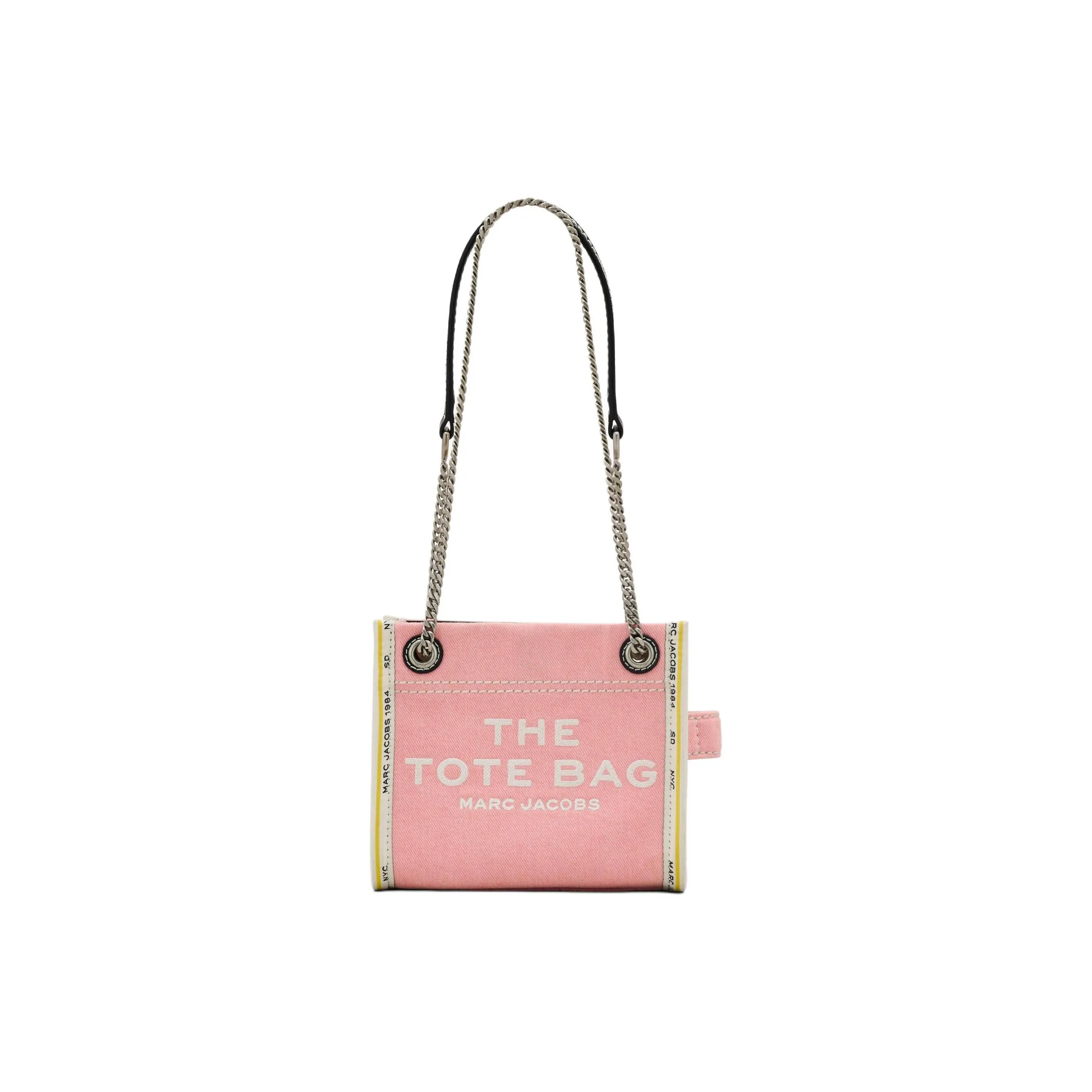 Marc Jacobs show Cotton Denim Tote Bag Shopping Bag Shoulder Bag Crossbody Bag Women's Pink
