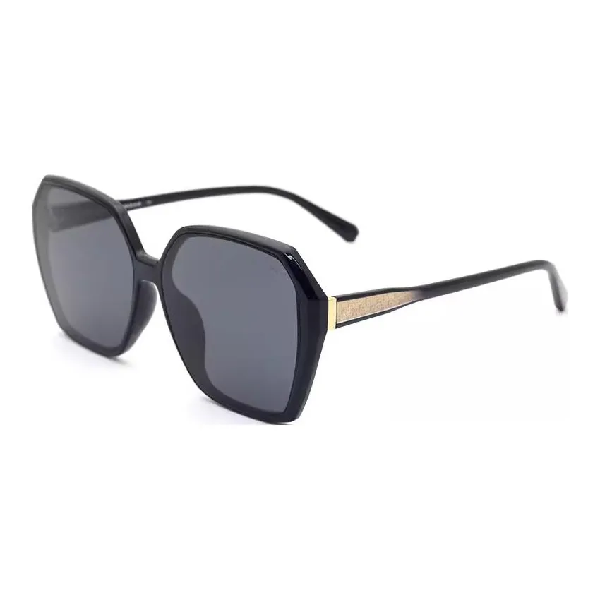 PORTS Нерегулярная форма Солнцезащитные очки Женские Черный