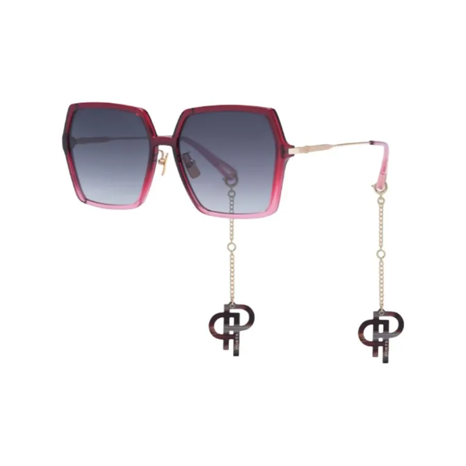 PORTS TR Памятный пластик Металл Нерегулярная форма Солнцезащитные очки Женские Красный