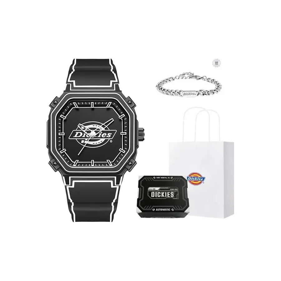 Dickies Наручные часы Кварцевый механизм Белый циферблат Унисекс