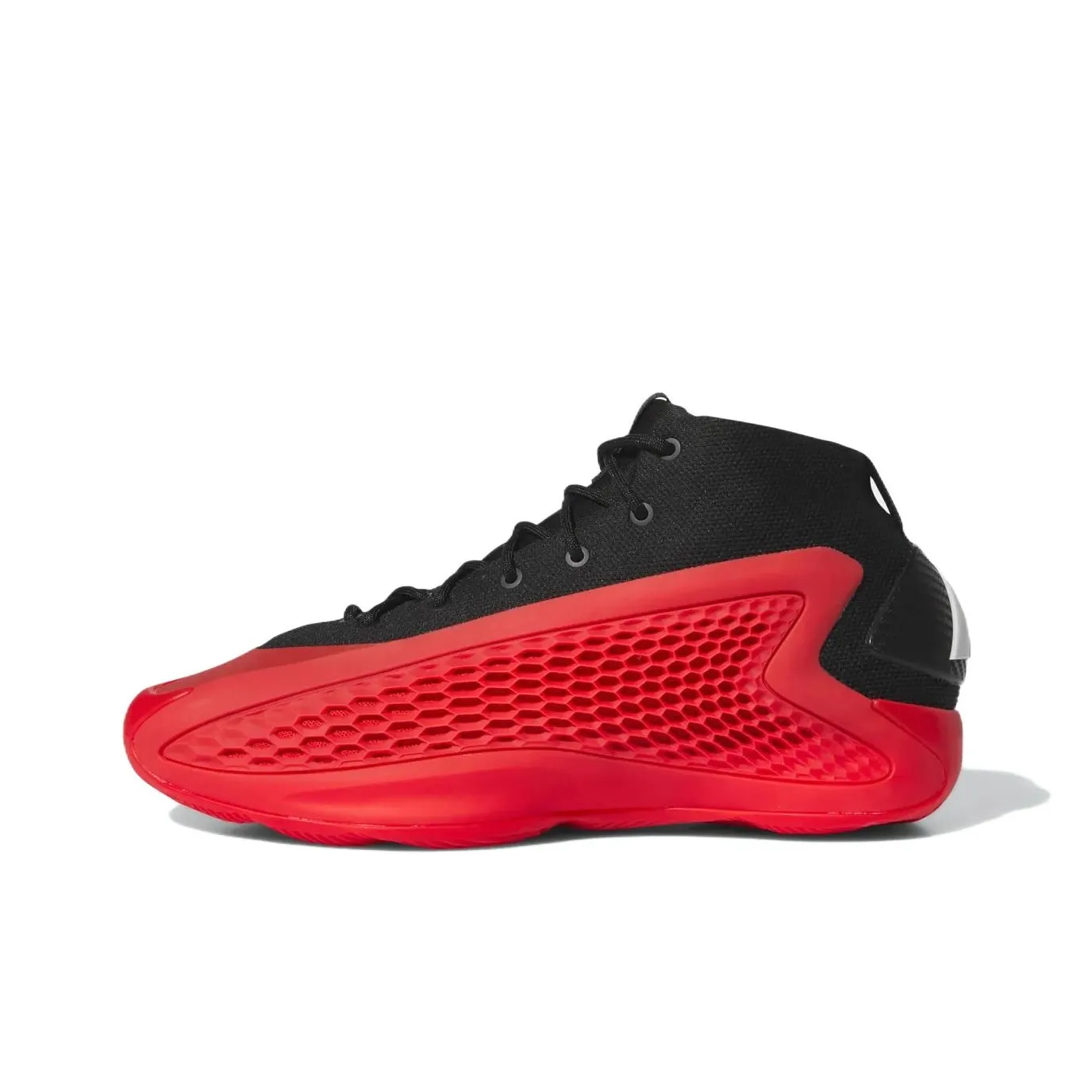 Adidas A.E. 1 Anti Slip Wear Resistant Mid Top Children's Basketball Shoes Red Black Teenagers