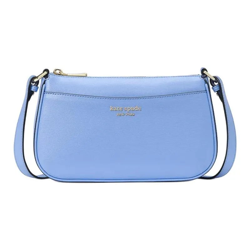 Kate Spade Крестообразная текстура Коровья кожа Сумка через плечо Женская Эльф Синий