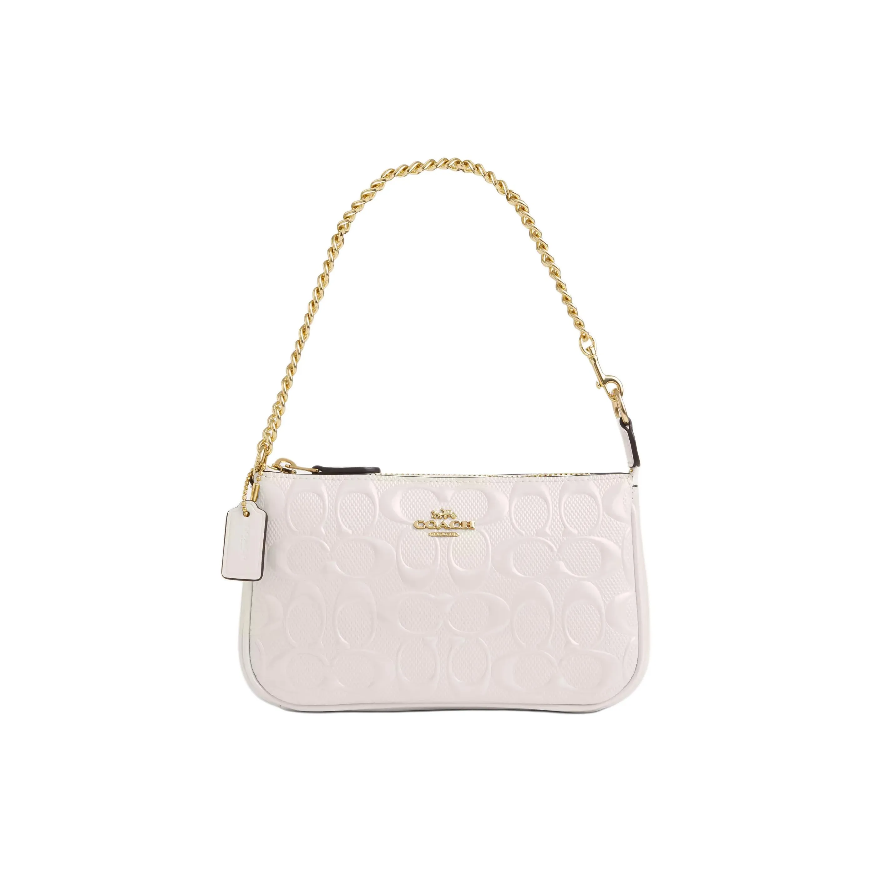 COACH Nolita Patent Leather Handbag, Shoulder Bag Trumpets Women's White