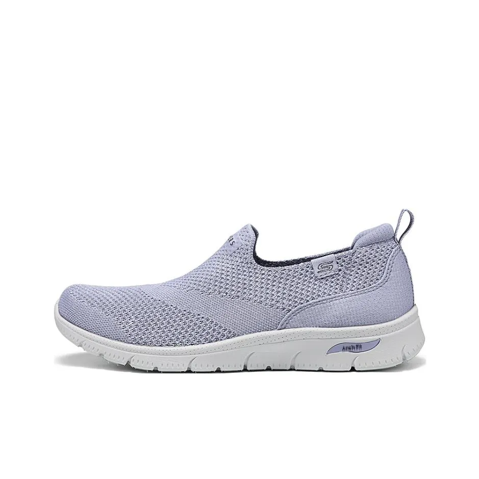 Skechers ARCH FIT REFINE Устойчивая к истиранию Низкая Повседневная Обувь Женская Светло-фиолетовая