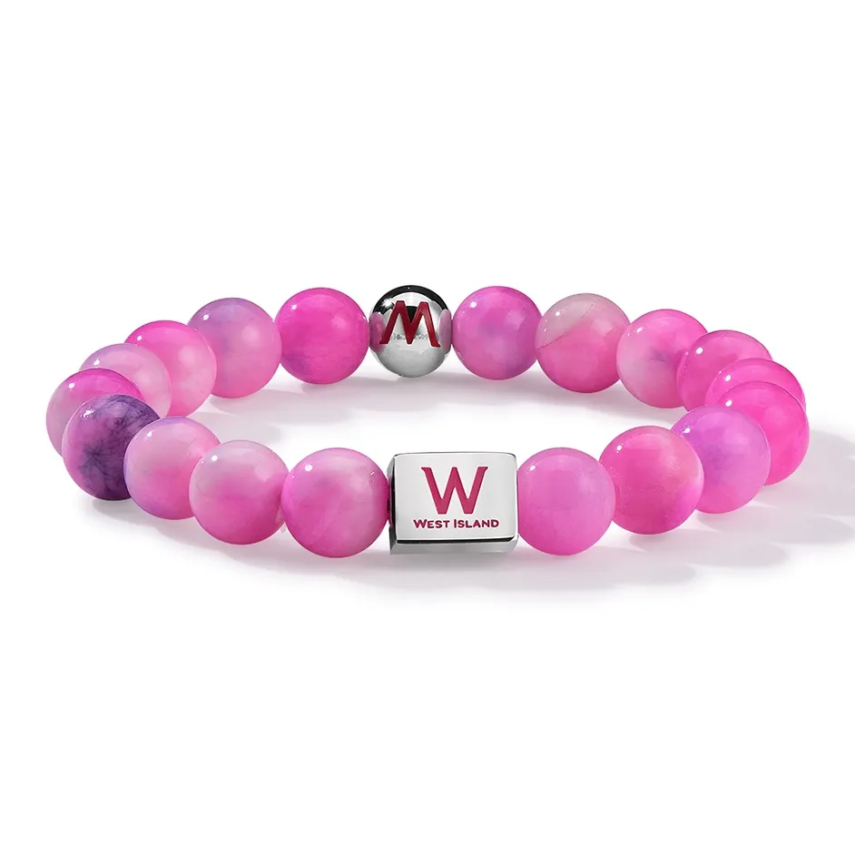 Вест Айленд Многоцветный Персидский Нефритовый Фуксия Фиолетовый Браслеты Унисекс