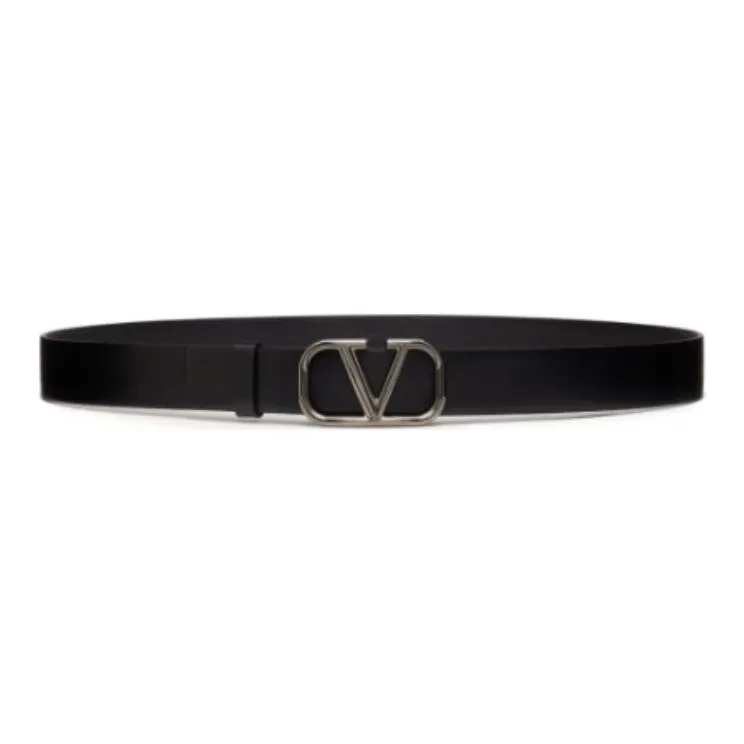 Valentino VLogo Plaque Buckled Belt