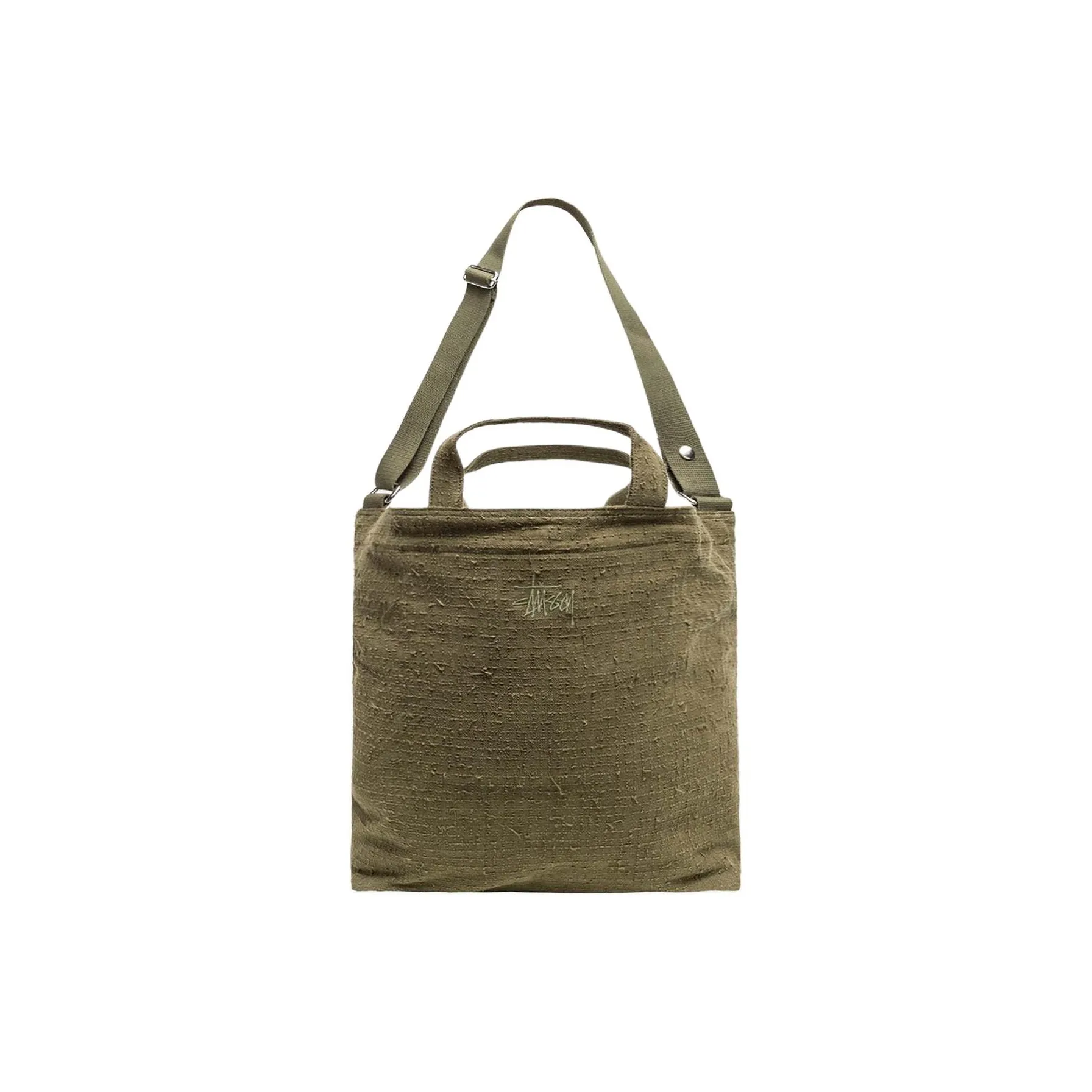 Stussy Хлопок Холст Сумка Стандартная Унисекс Оливковый