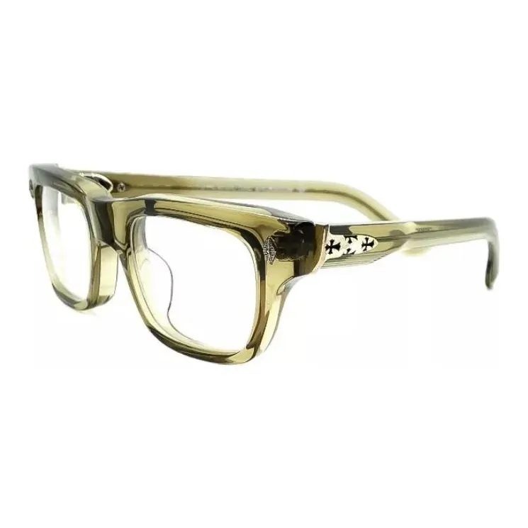 Chrome Hearts Plastic Square Eyeglass Frames Unisex Green