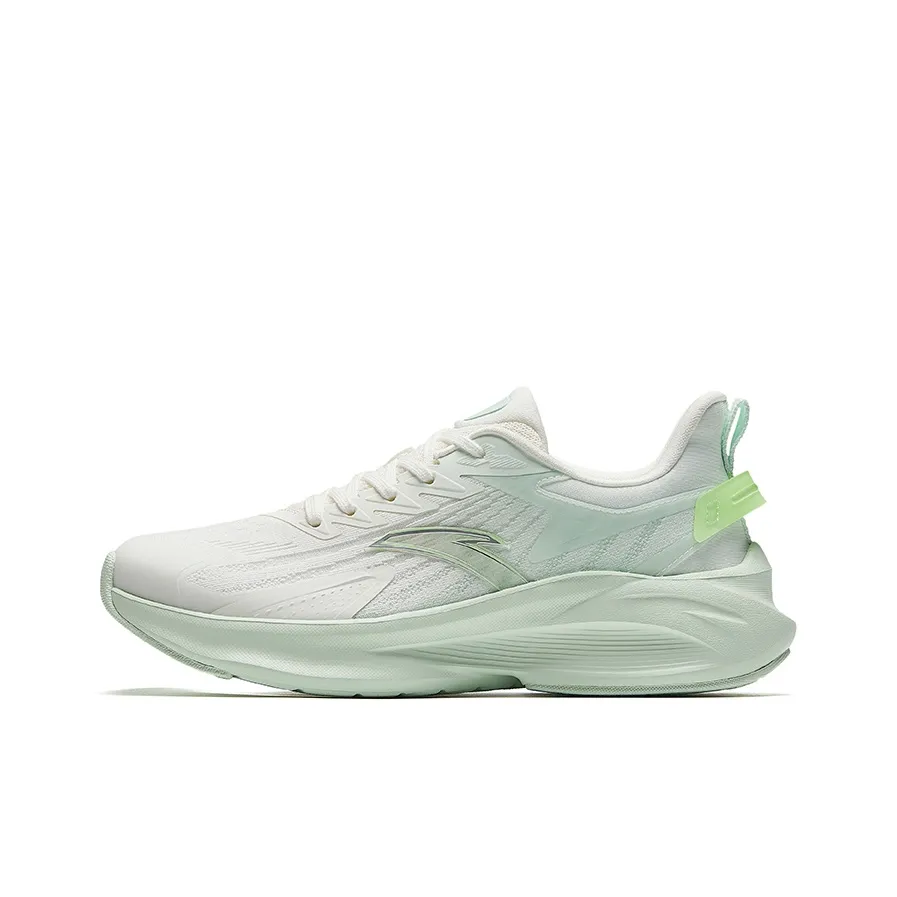 Anta Stinger 5 Anti Slip Wear Resistant Low Top Running Shoes Women's White Green