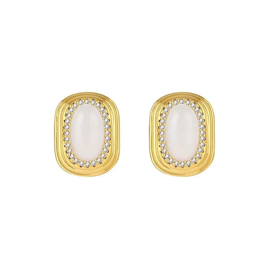 ERYU Сплав Синтетическое Стекло Серьги-гвоздики "Кошачий глаз" Женские