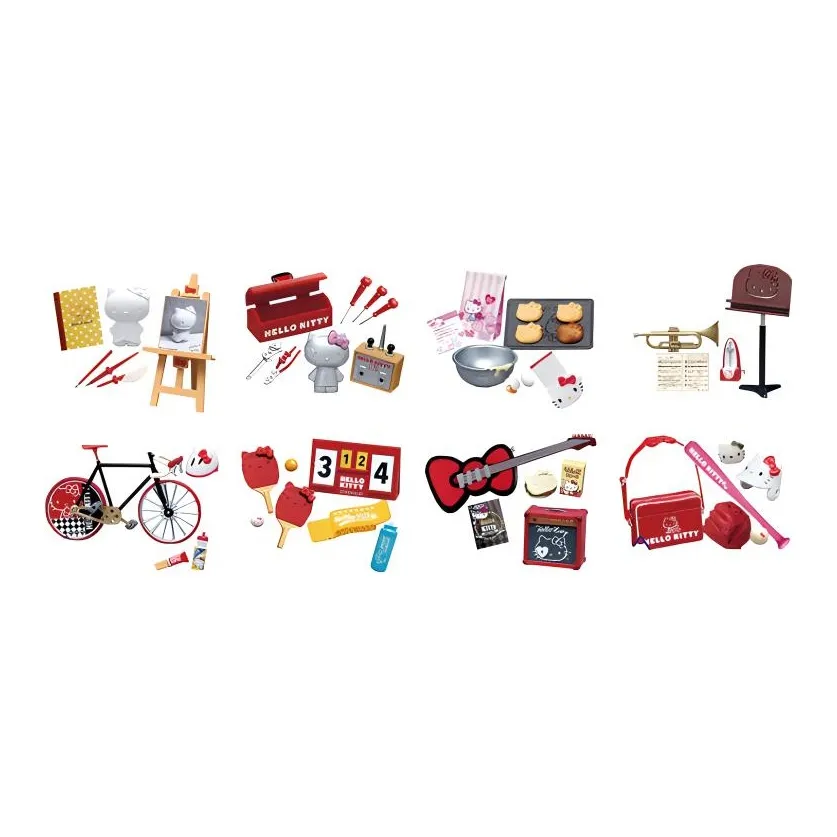 RE MENT Hello Kitty Club Activities Слепые коробки Целая коробка 8 шт