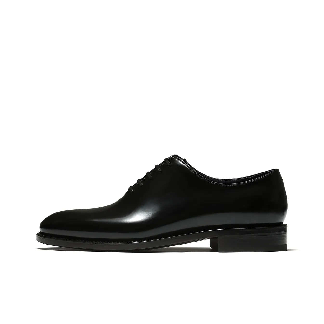 TRUFFAUT Genuine Leather One Piece Oxford Shoes Shell Cordovan Dress Shoes Men's Black