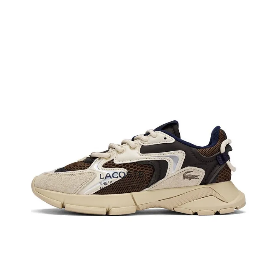 LACOSTE Breathable Slip Resistant Low Top Chunky Sneakers Women's Brown/Light Brown