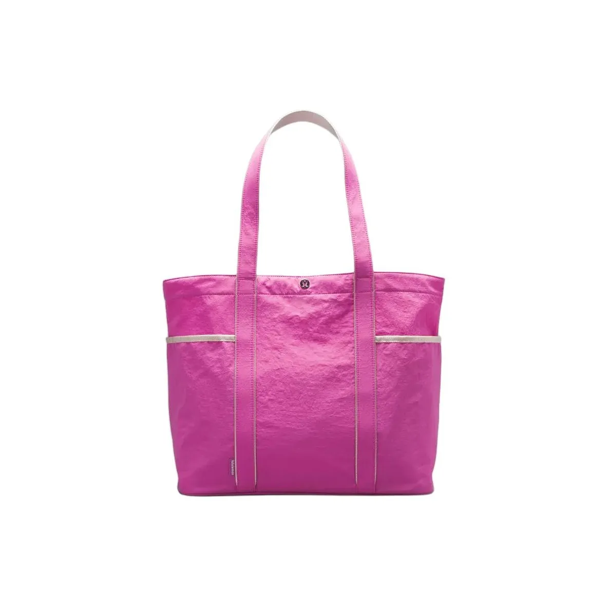 lululemon Переработанный Нейлон Тоут Сумка Сумка для покупок Сумка через плечо Сумка Обычная Унисекс Розовый Оттенок Многоцветный Кость