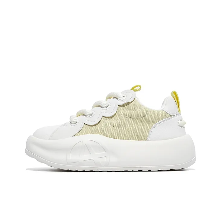 Acupuncture визуально увеличивает рост Низкий топ Повседневная обувь Унисекс Лимонно-желтый Коробка