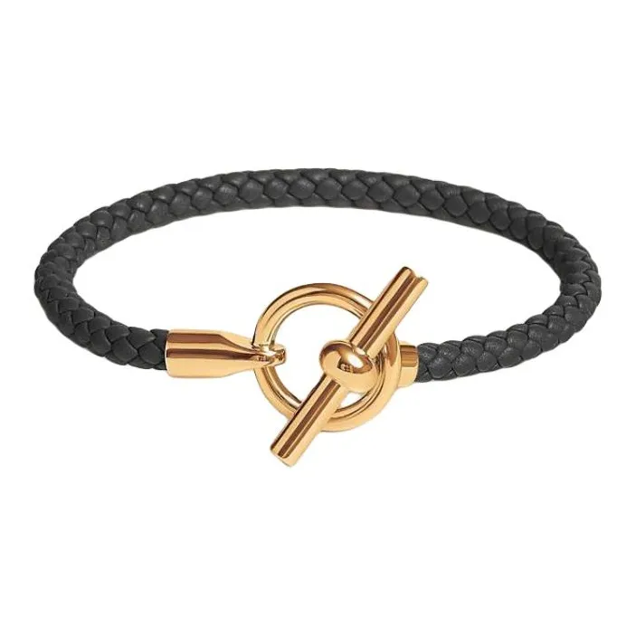 HERMES Телячья кожа Браслеты Мужской Черный