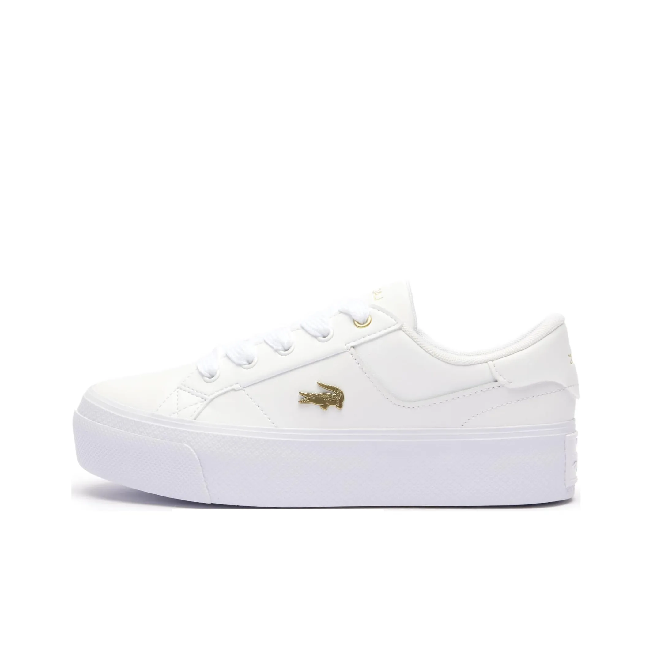 LACOSTE Slip Resistant Low Top Skateboard Shoes Women's White