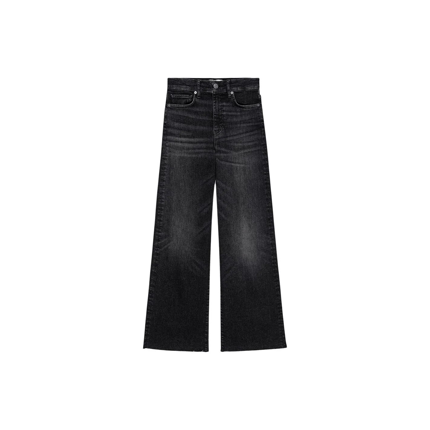FRAME Le Slim Palazzo Raw Fray Jeans