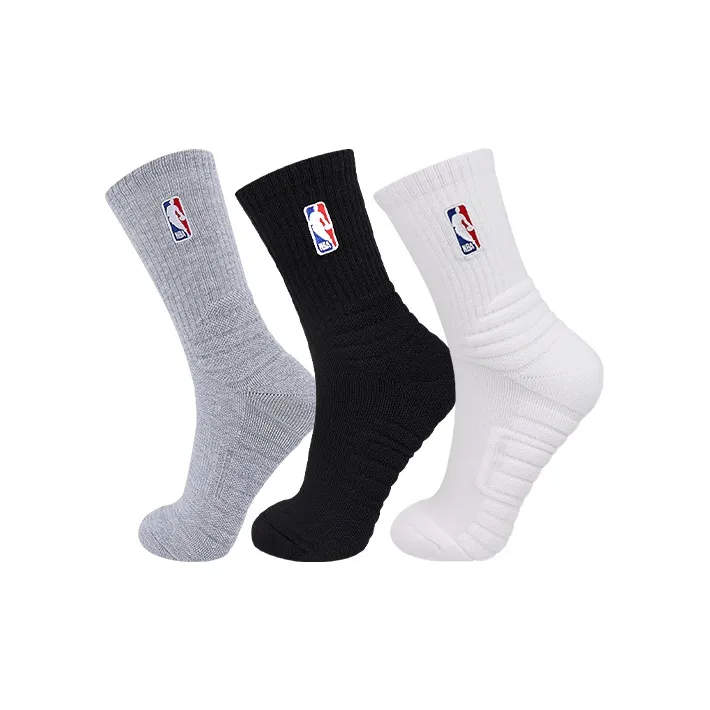 Носки для баскетбола NBA унисекс 3 упаковки белые