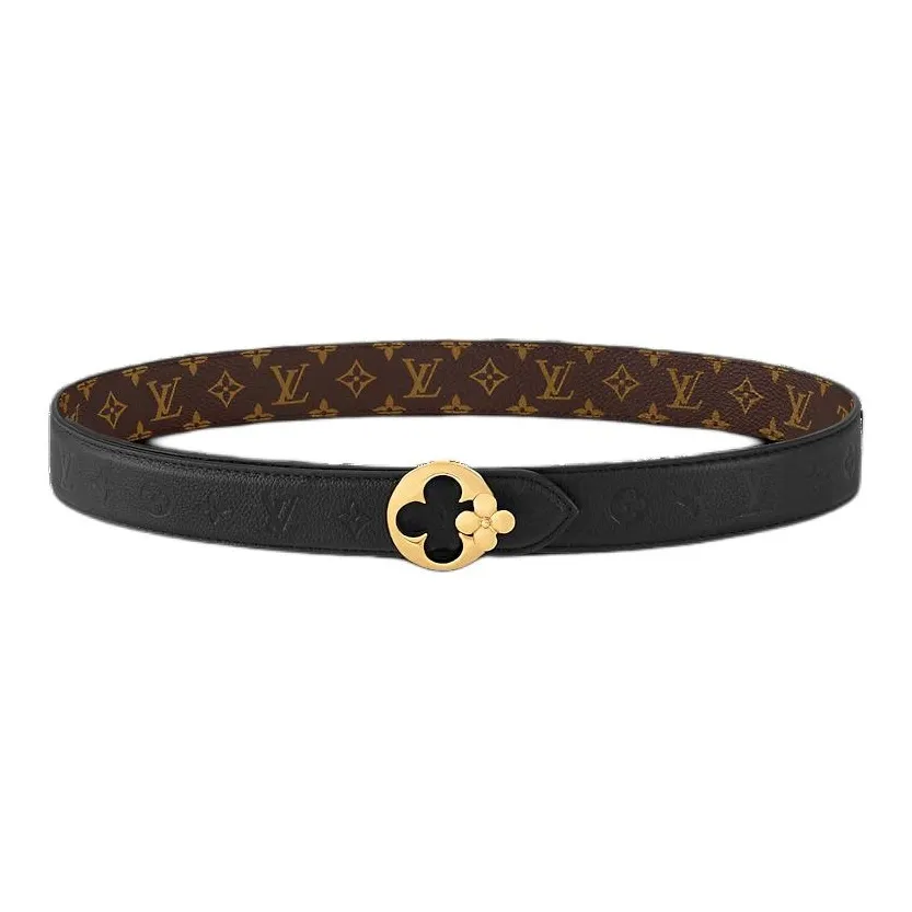 LOUIS VUITTON Lv Flowergram Round 30mm Reversible Belt