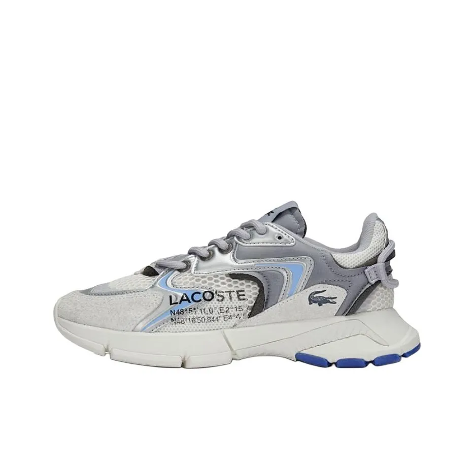 LACOSTE Collaboration L003 Neo Low Топ Casual Женский Светло-Серый Серебряный