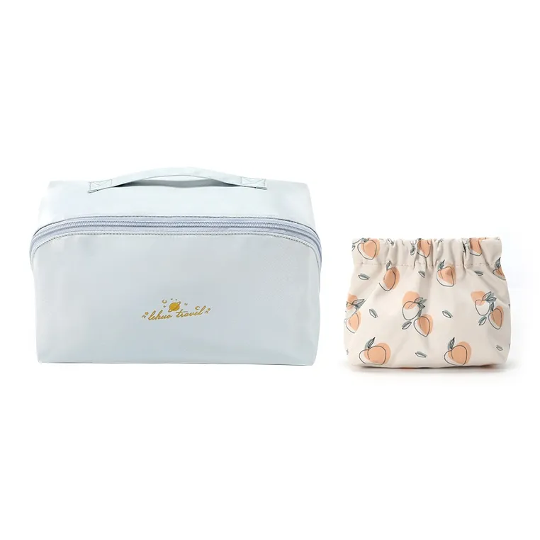 LOHAS Travel Twill Fabric Storage Bag Regular Unisex Blue/Pink