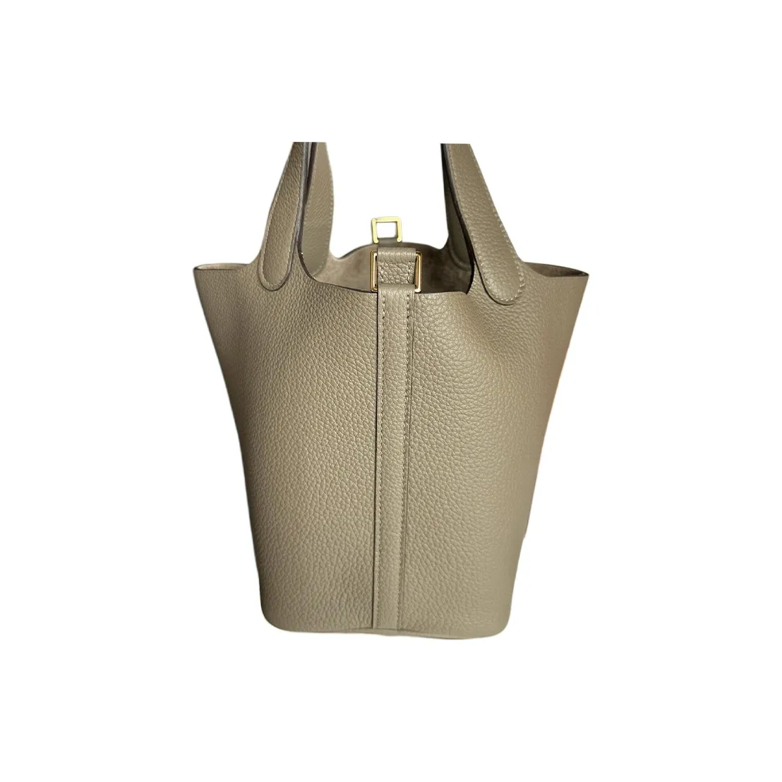 HERMES ostrich Picotin Lock Maurice Bullock Leather Basket Bag, Bucket Bag, Handbag Women's 18 Origan Oregano Color
