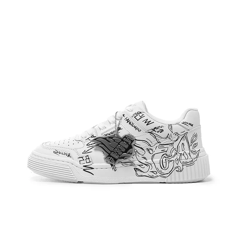 BLOCCO5 Tom Sachs X NikeCraft General Purpose Graffiti Edition Stylish Skateboarding Shoes Unisex White