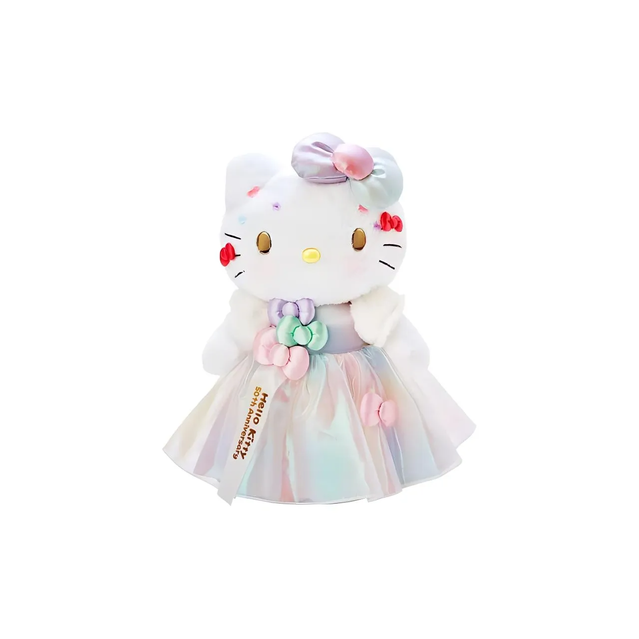 Sanrio Hello Kitty Hello Kitty 50th Anniversary Limited Birthday Collection, Standing Dolls Plush Doll 42cm High