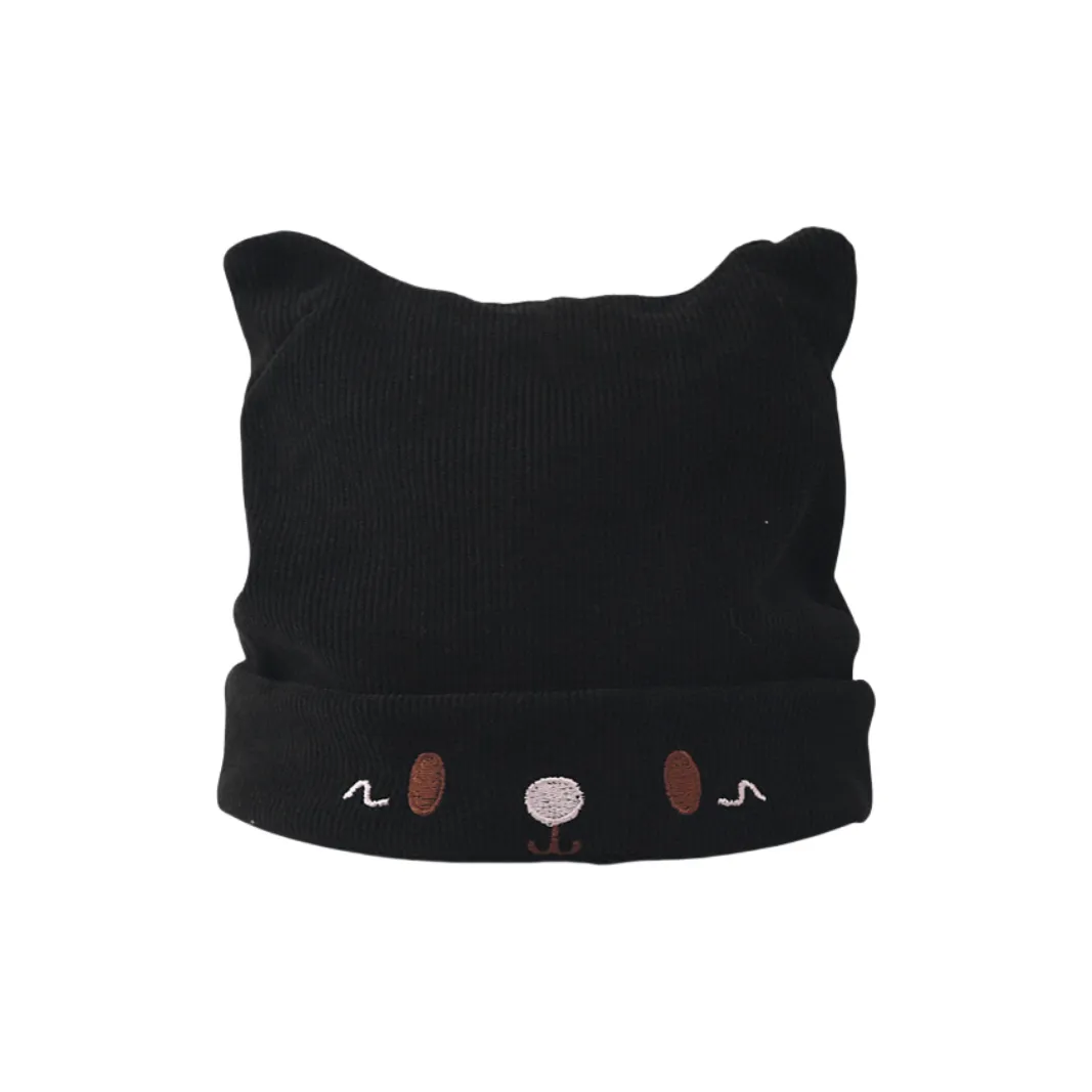 NOMK Хлопок Шапка-бини Женская Черный Белый Кофейный Хаки Розовый