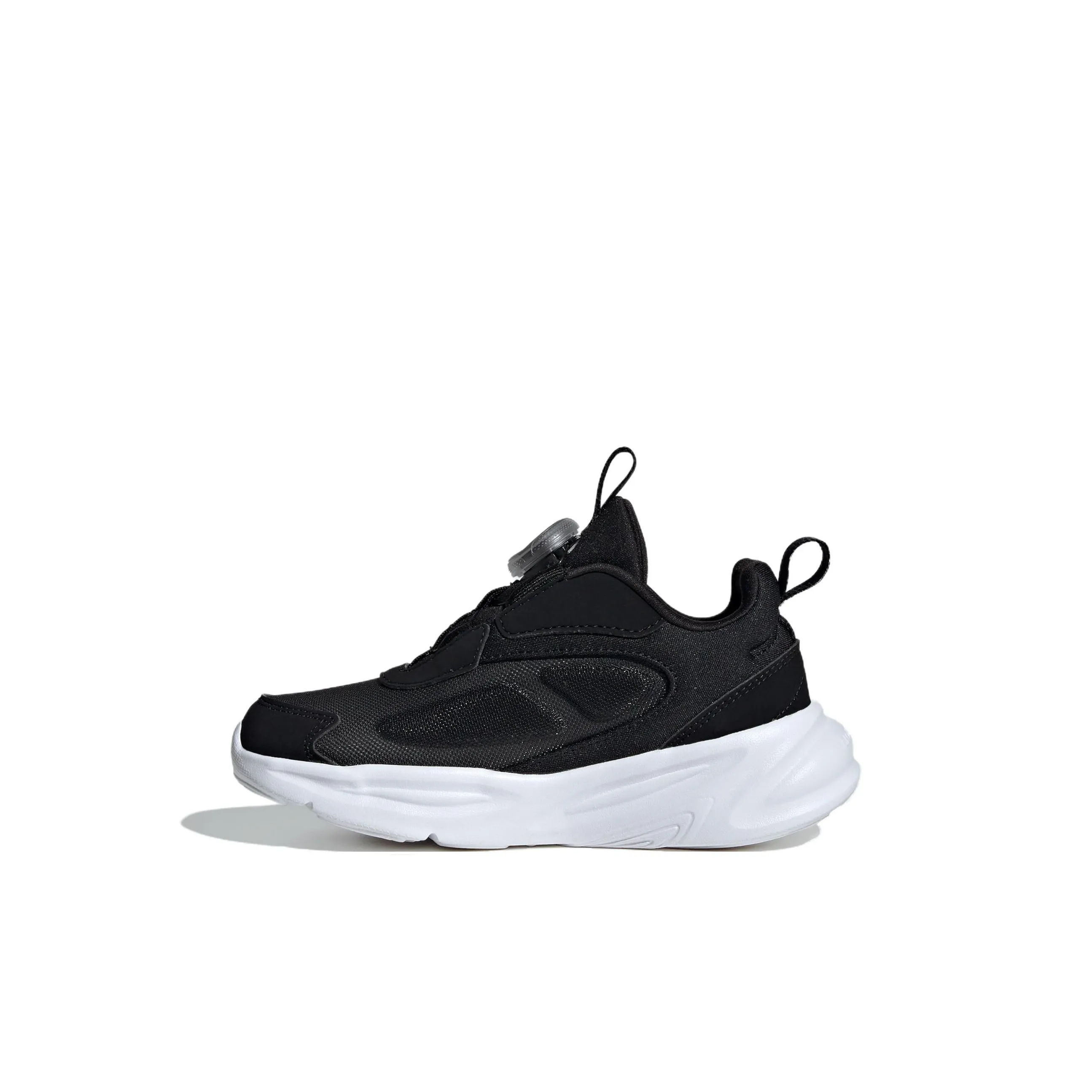 Adidas Ozelle Slip Resistant Abrasion Resistant Низкий Топ Детская Беговая Обувь Черная Детская