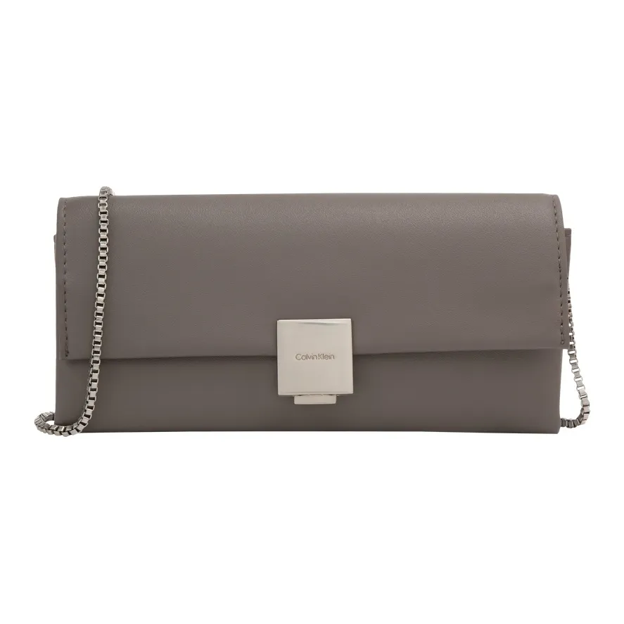 CALVIN KLEIN Synthetic Material Shoulder Bag Medium Size Women's Taupe