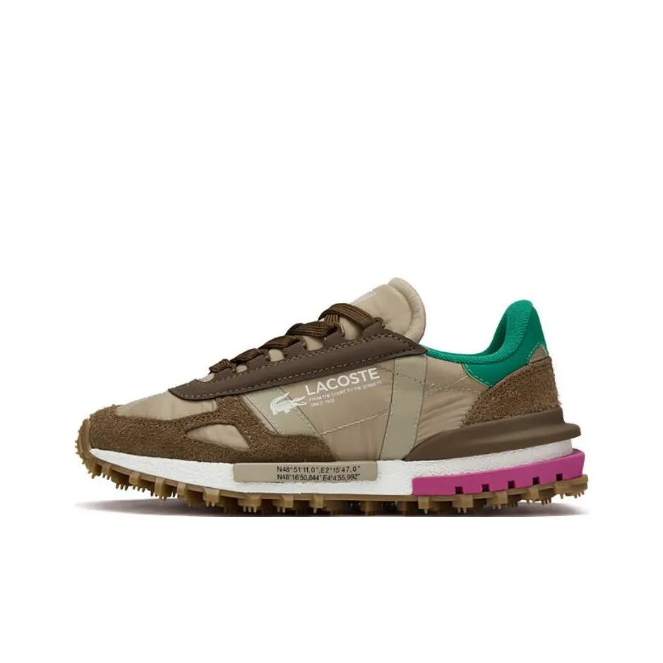 LACOSTE Collaboration Низкий Топ Casual Женский Светло-Коричневый Зеленый