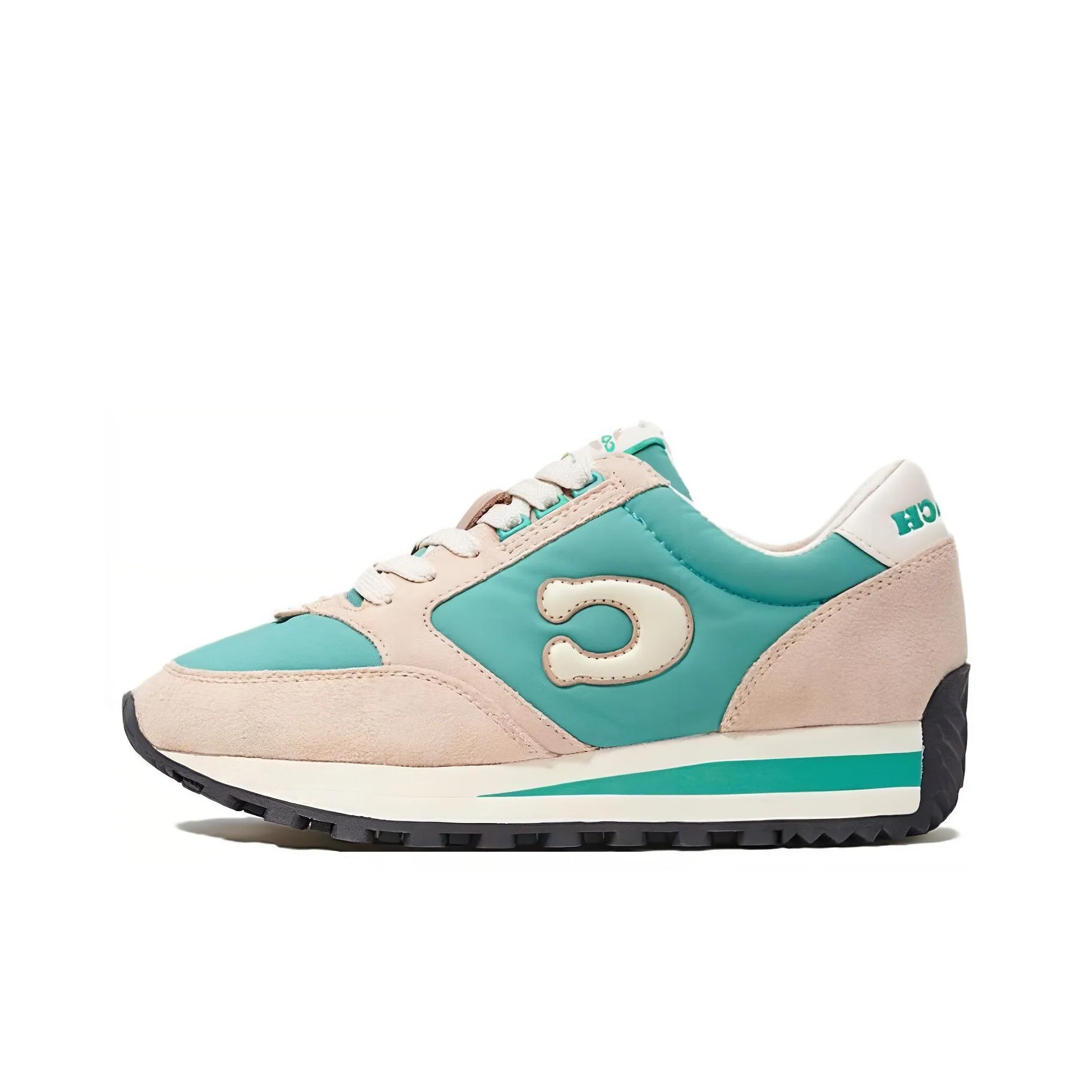 COACH Low Top Sports Casual Shoes Women's Beige Green