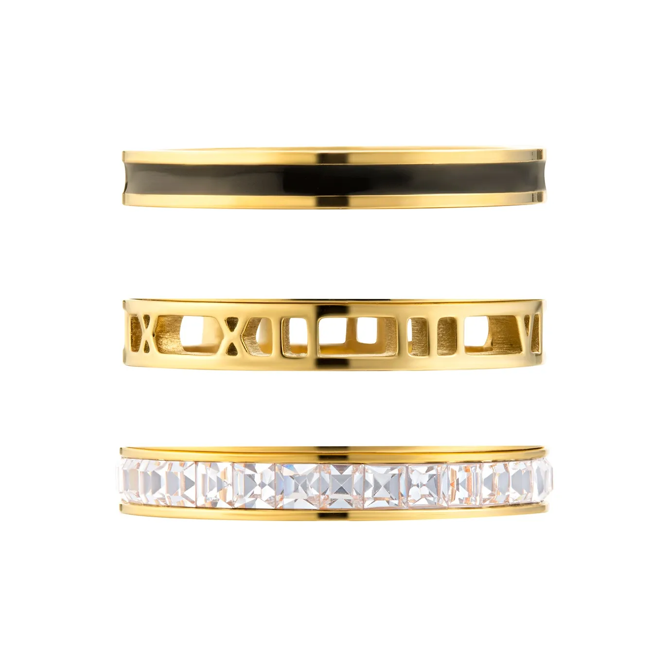 DOWER HALL Кольца из титана и стали унисекс