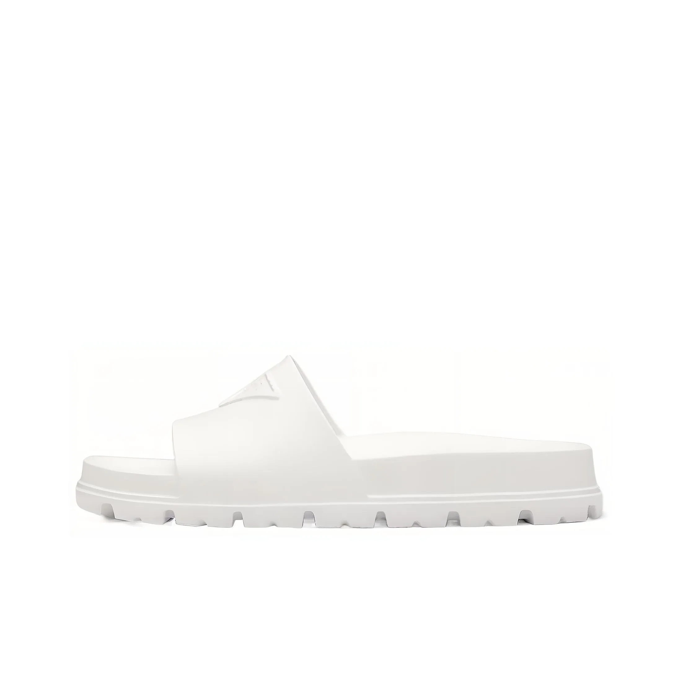 PRADA Rubber Slides White Women's