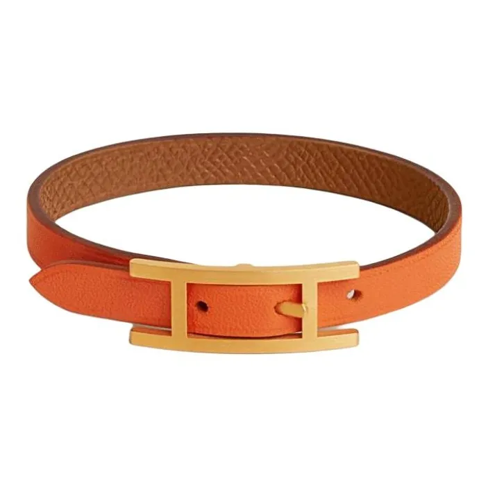 HERMES Телячья кожа Браслеты Унисекс Оранжевый
