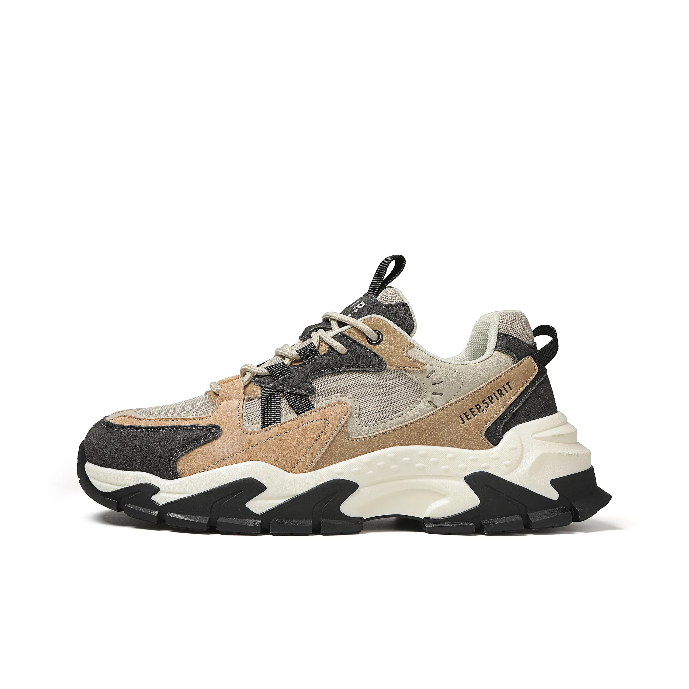 JEEP SPIRIT Низкий топ массивные кроссовки мужские кокосово-коричневый
