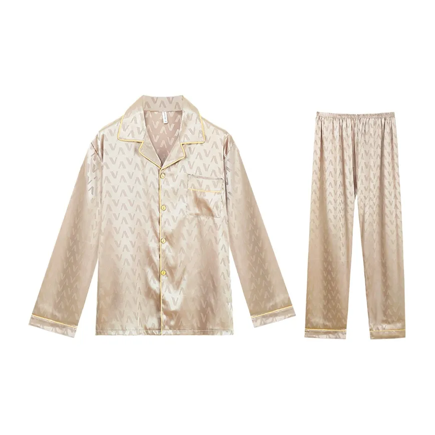 Qiao Ni Tong Пижамный комплект Мужской Шампань