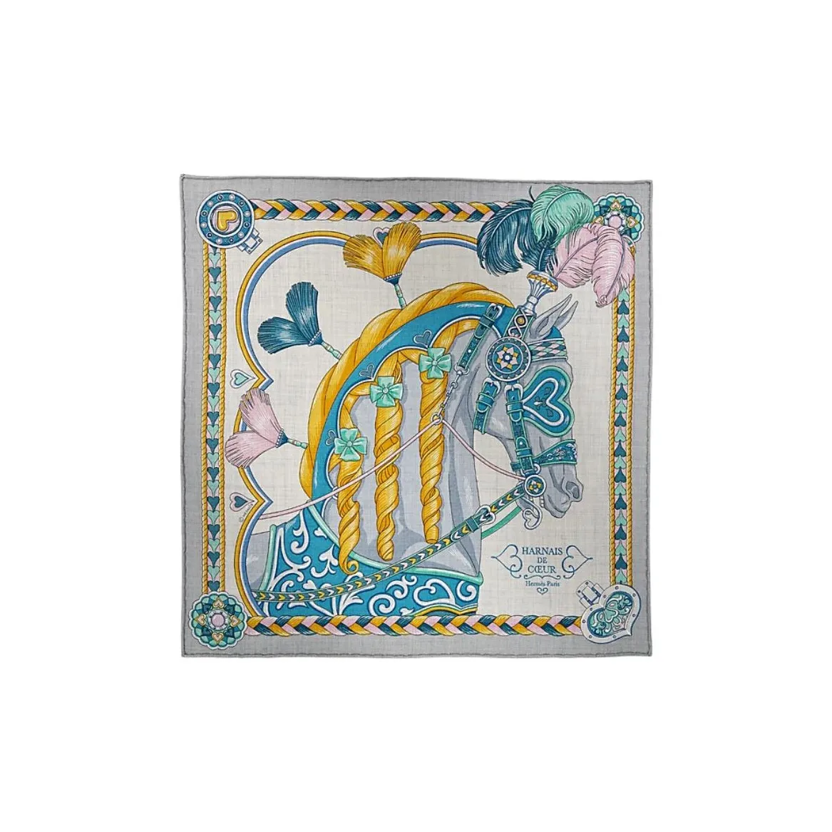 HERMES Тутовый шелк кашемир шелковые шарфы для женщин смешанный серый