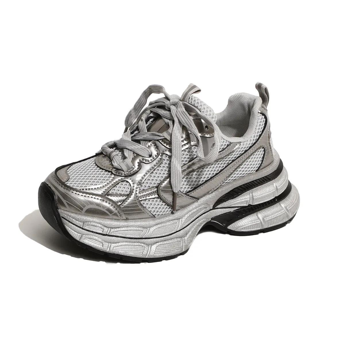 CHERRY&KALIKA массивные кроссовки с низким верхом, серебряные, женские