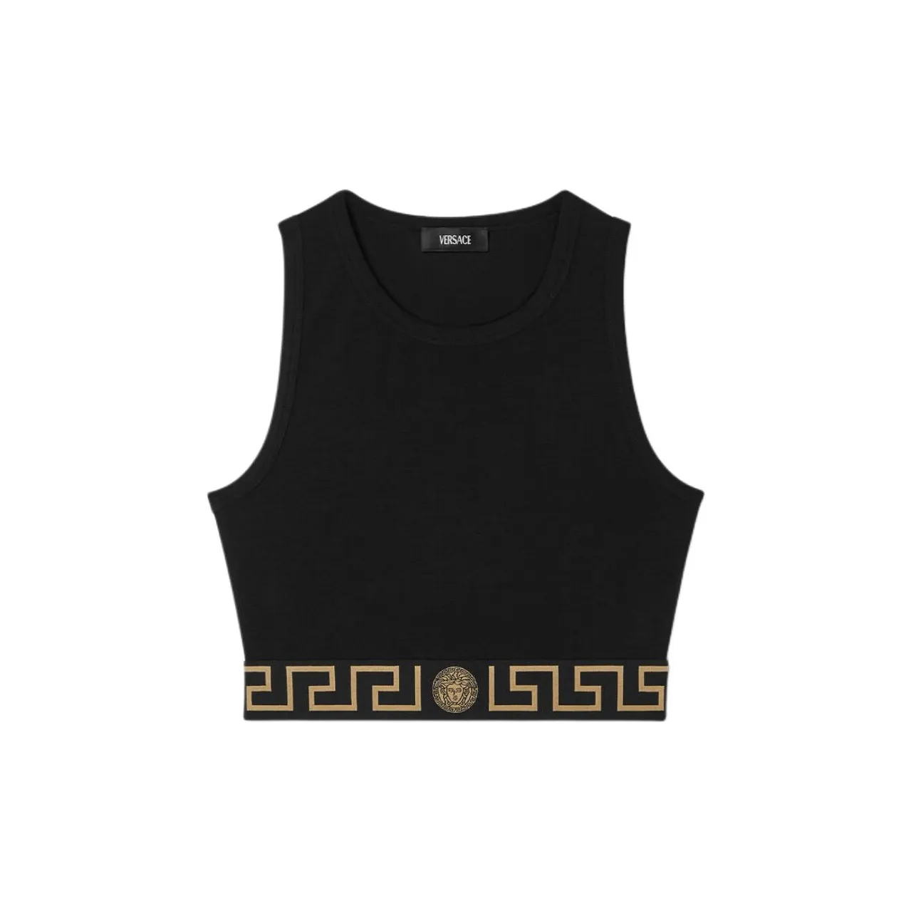 VERSACE Greca Border Sleeveless Cropped Top