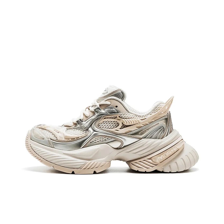 OGR Height Increasing Lightweight Low-Top Running Shoes Unisex Nude Pink Elegant Light Apricot