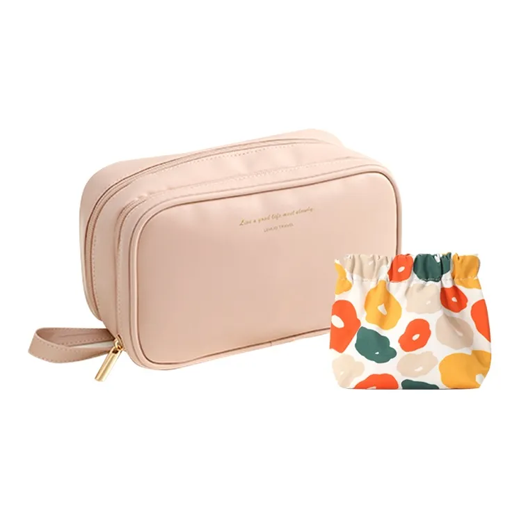 LOHAS Travel PU Leather Makeup Bag Women's Multicolor